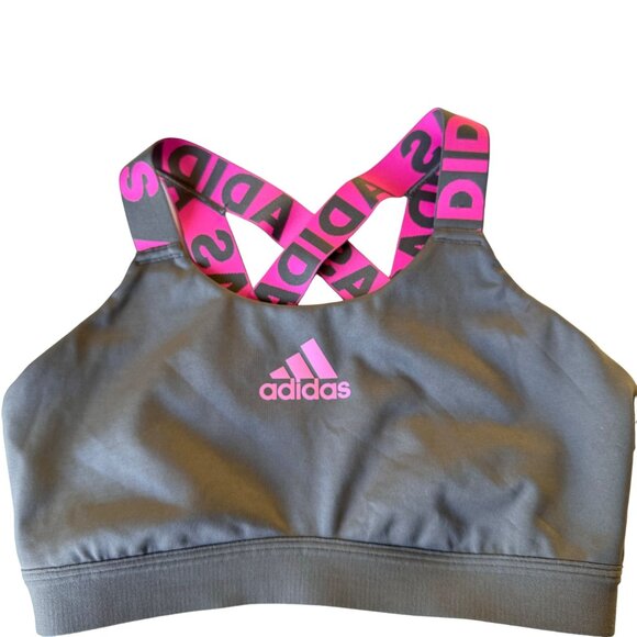 Nike Women's Dri-Fit Swoosh Sports Bra XXS Gray Black Medium Support New - Picture 9 of 9